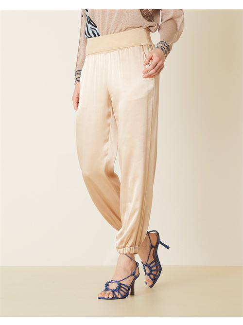 Pantalone in raso con baschina Manila Grace MANILA GRACE | P220VU-MA417